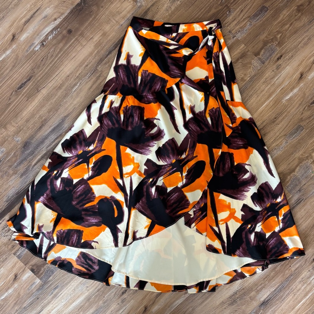 Anthropologie Hutch Floral Wrap Maxi Skirt Size Small